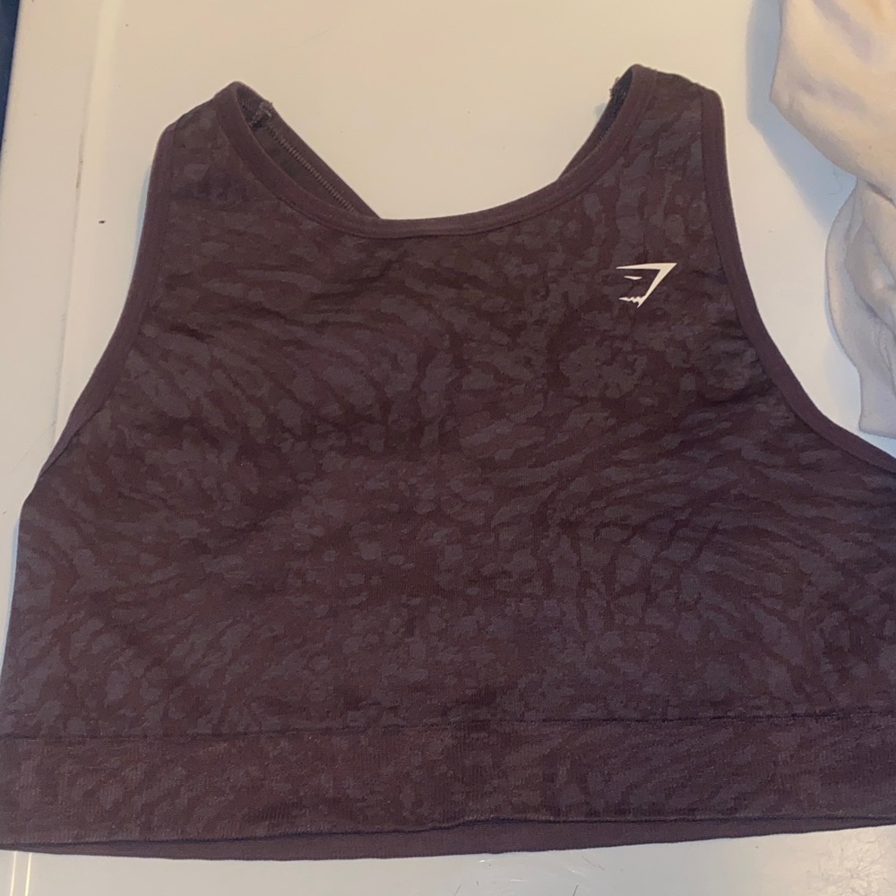 Gymshark Brown Patterned Sports Bra